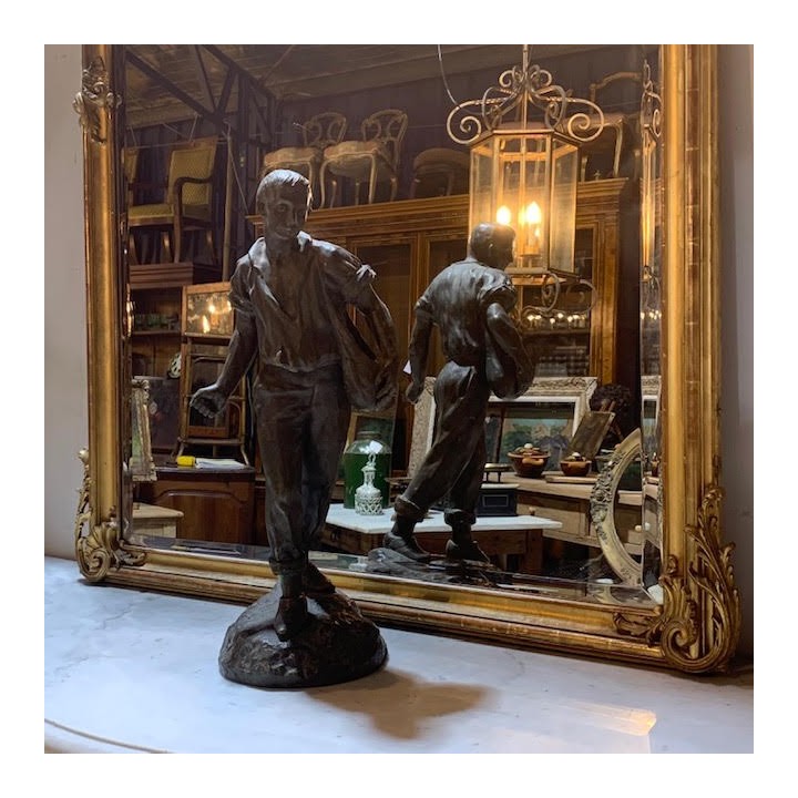 C19th French Spelter Le Moisonnier