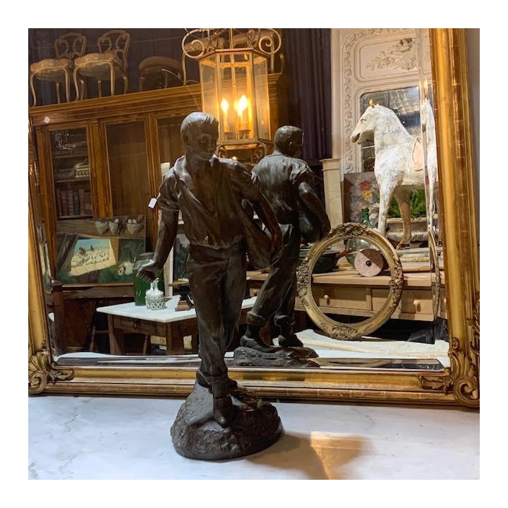 C19th French Spelter Le Moisonnier