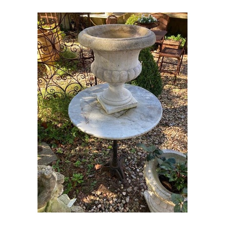 C1900's French Bistro Table with Marble Top