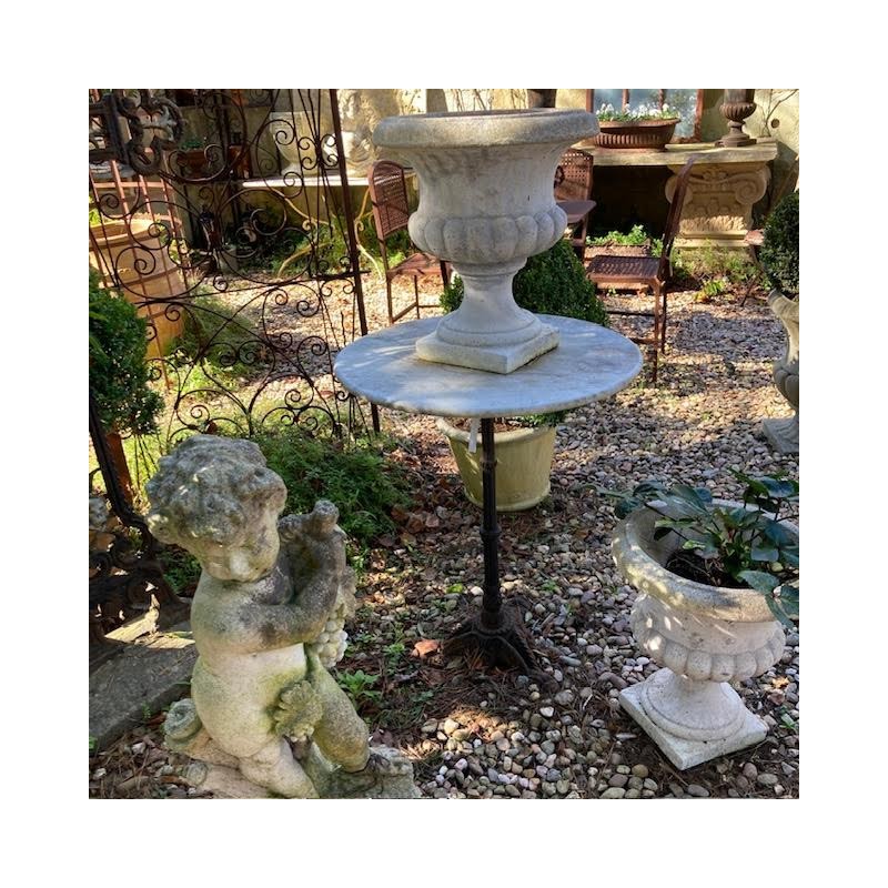 C1900's French Bistro Table with Marble Top