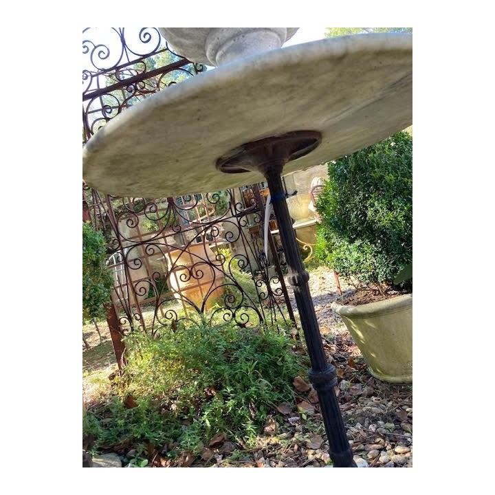 C1900's French Bistro Table with Marble Top