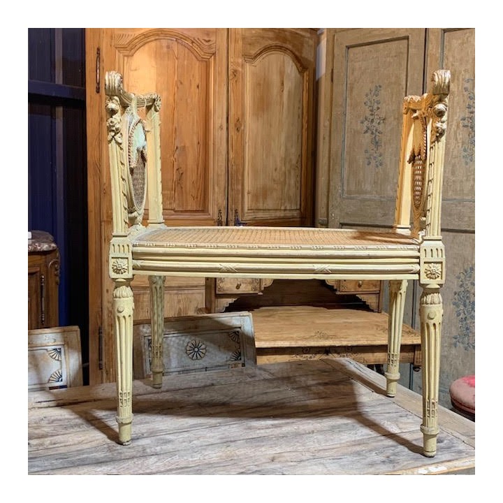 C1900 French Piano Stool Painted Finish