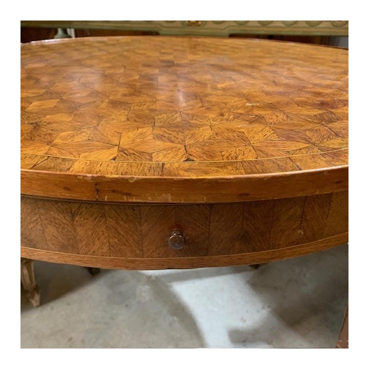 C19th French Parquetry Top Table