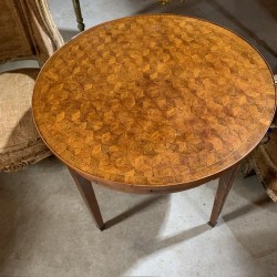 C19th French Parquetry Top Table