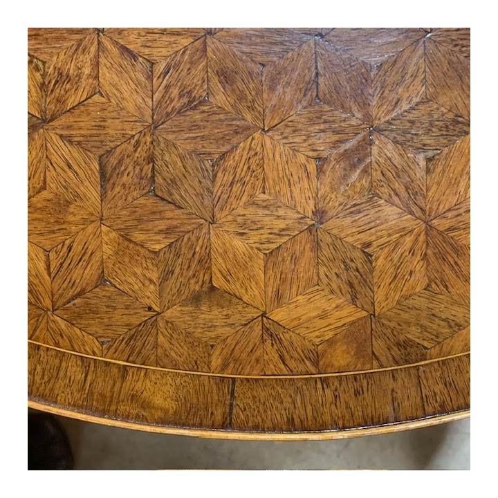 C19th French Parquetry Top Table