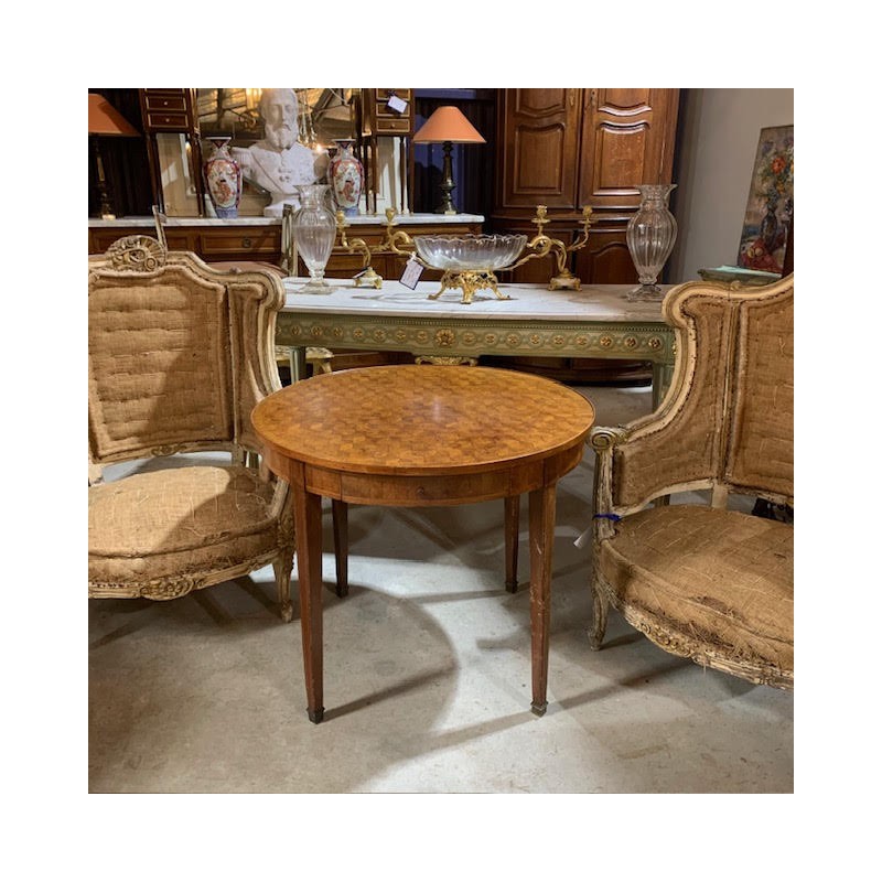 C19th French Parquetry Top occasional table