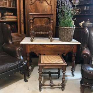 C19th Pair of Occasional Stools Louis XIV Style with caned Tops