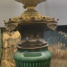 C19th French Converted Chinoiserie Green Lamps