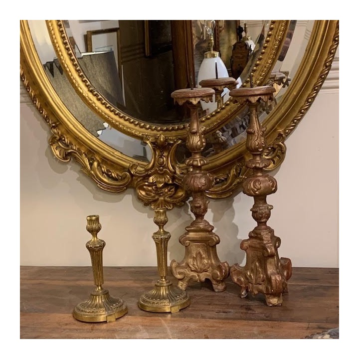 French Louis XV Period Bronze Candle Holder