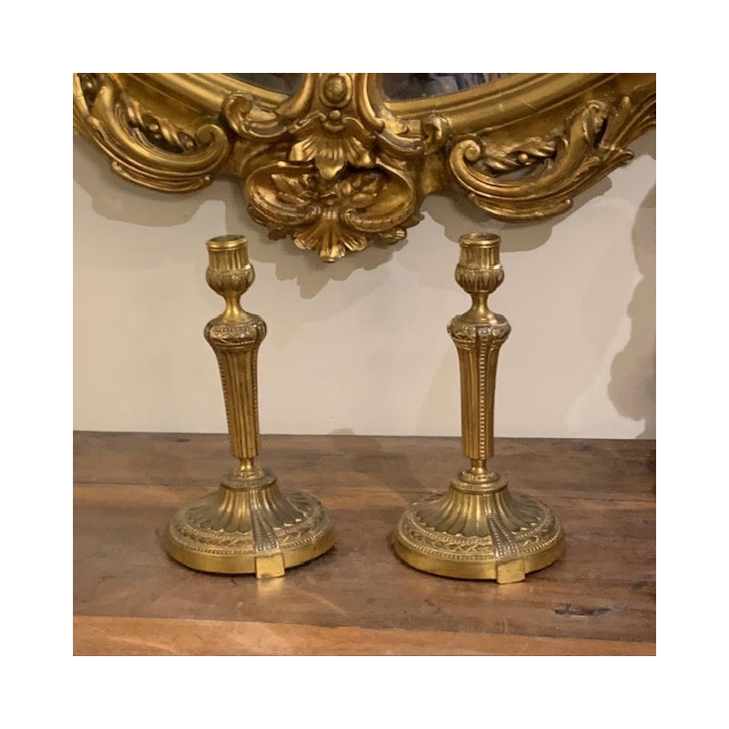 French Louis XV Period Bronze Candle Holder