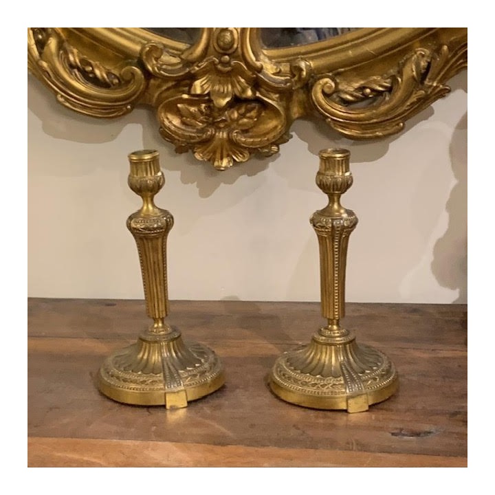 French Louis XV Period Bronze Candle Holder