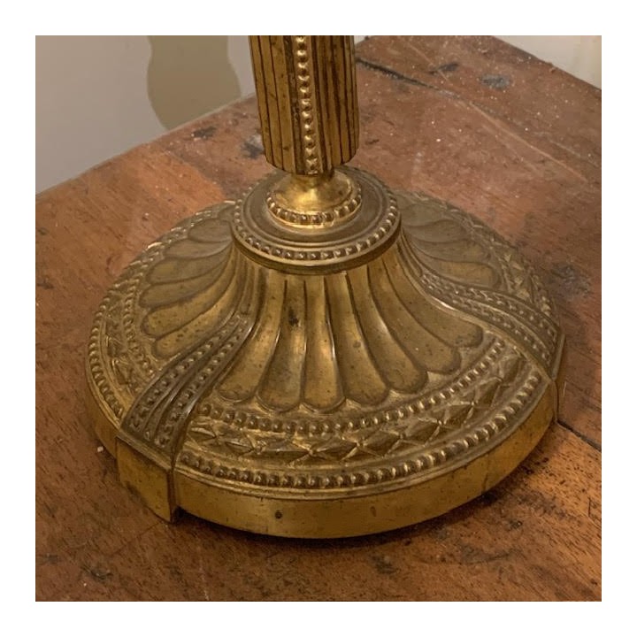 French Louis XV Period Bronze Candle Holder