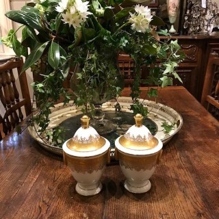 C1950 Pair of Porcelain Urns