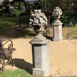 French Pair C18th Bluestone Pedestals