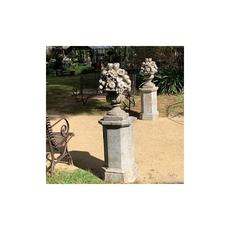 French Pair C18th Bluestone Pedestals