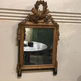 C18th French Gilded and Gesso Mirror,