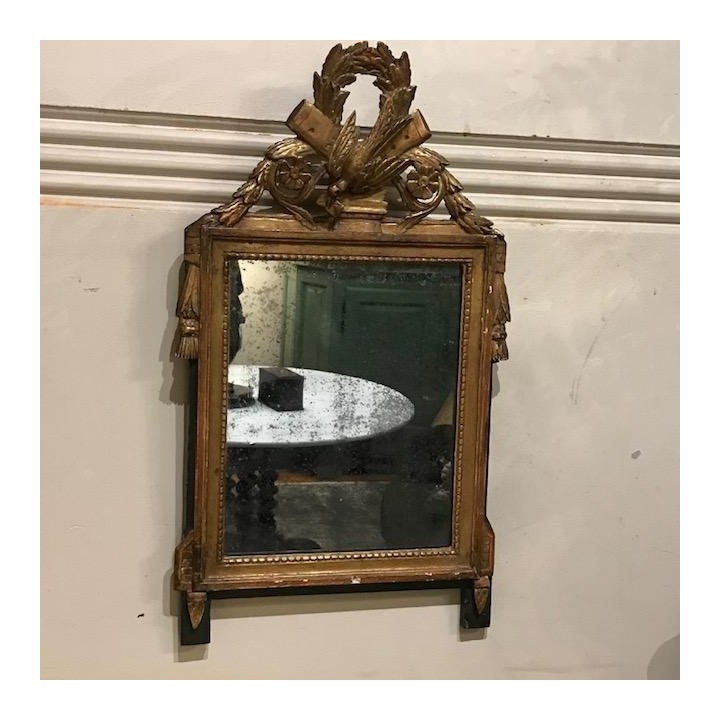 C18th French Gilded and Gesso Mirror,