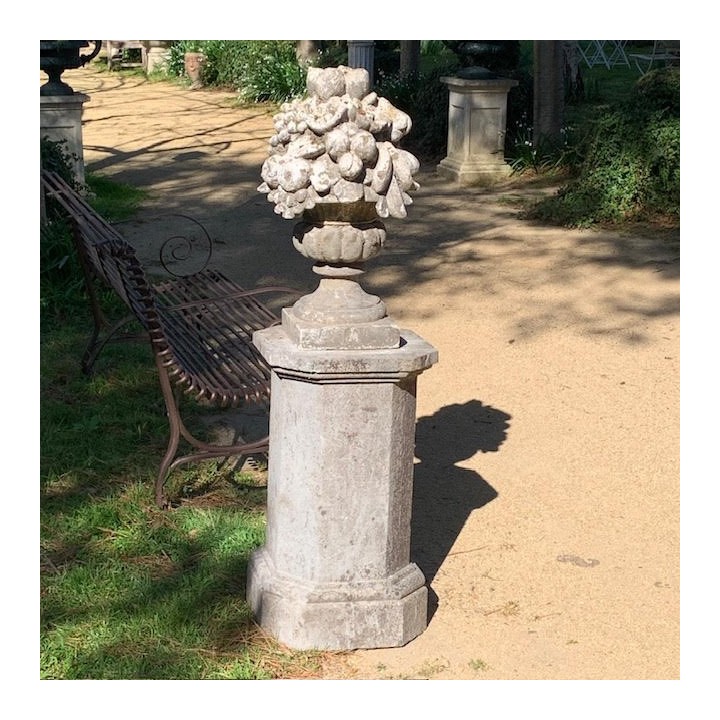 French Pair C18th Bluestone Pedestals