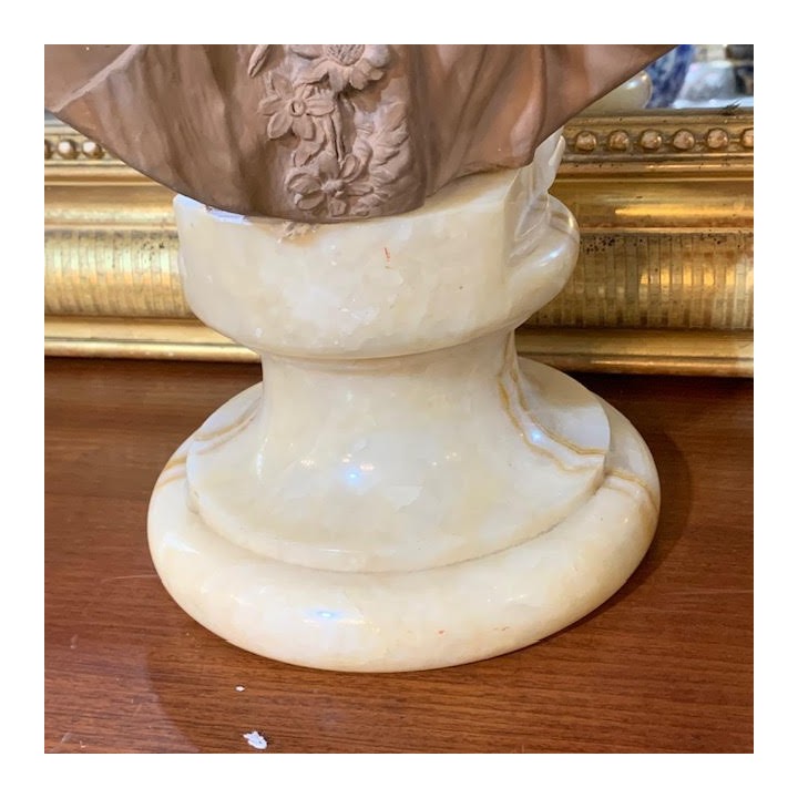 C1900 Terracotta Bust Le Baiser by Houdon