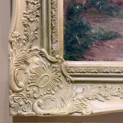 C1900 French Oil in Canvas in Painted Finish Frame