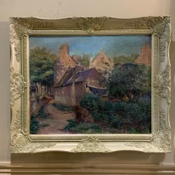 C1900 French Oil in Canvas in Painted Finish Frame