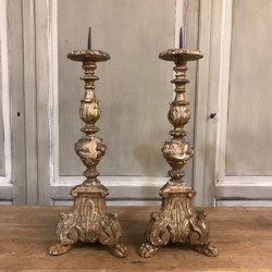 C18th Italienne Piques Cierges in Timber with Original Finish