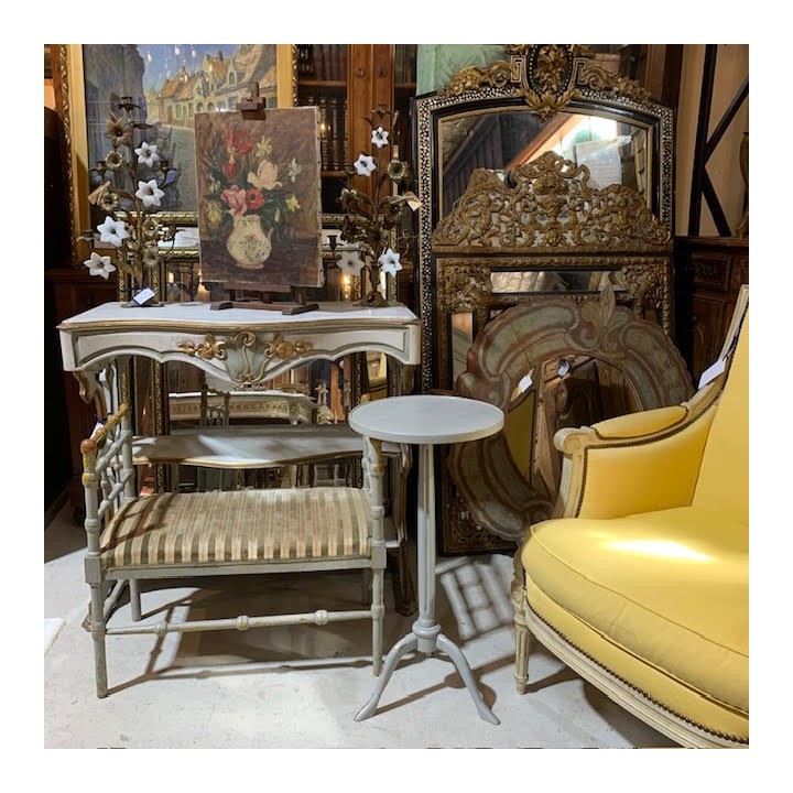 C19th Petite Occasional table Grey