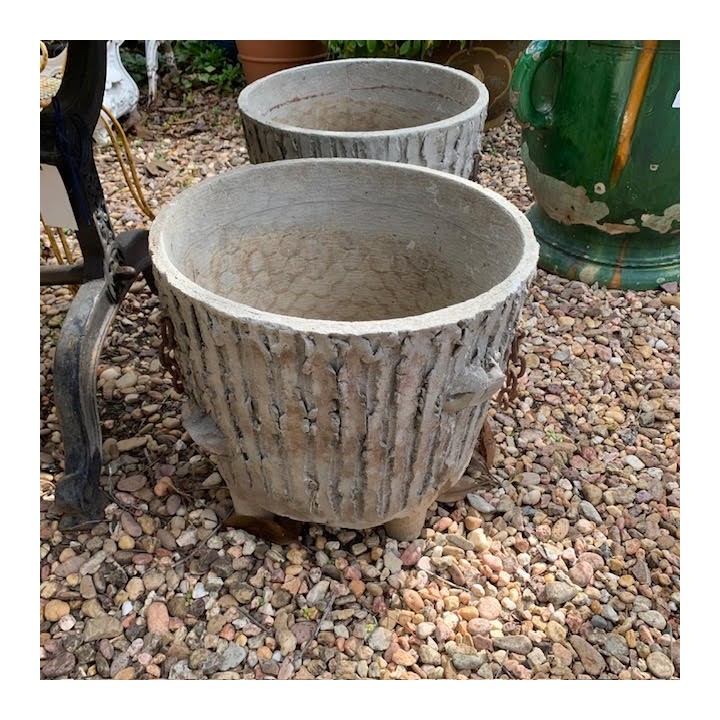 C1940 French Faux Bois Pots