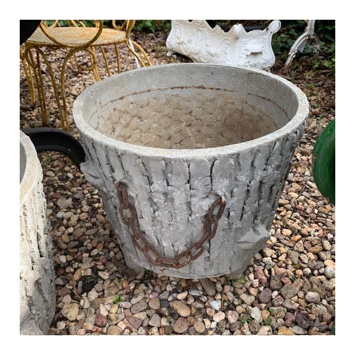 C1940 French Faux Bois Pots