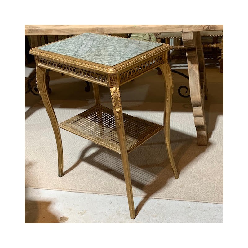 French Antique marble top table