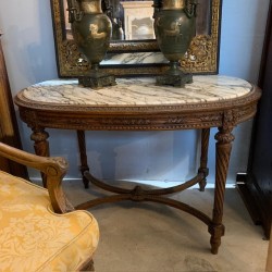 C19th French Oak Oval Centre Table