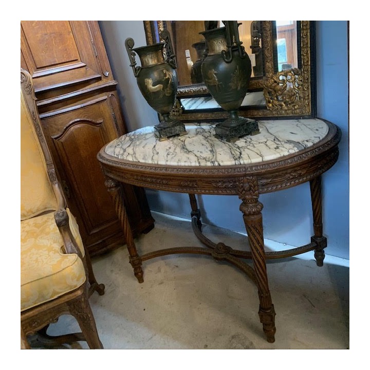 C19th French Louis XVI Style Centre Table Oval