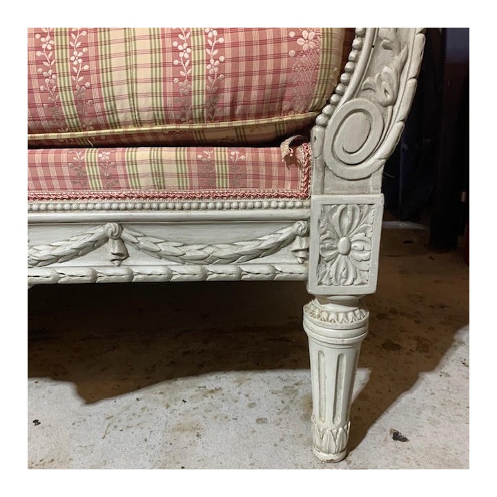 C1900 French Louis XVI Style Day Bed
