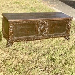 C17th Walnut English Coffer