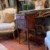 HOLD C19th French Side Table with Faux Book cabinet Door