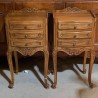 French Pair of Bedside Tables Vintage