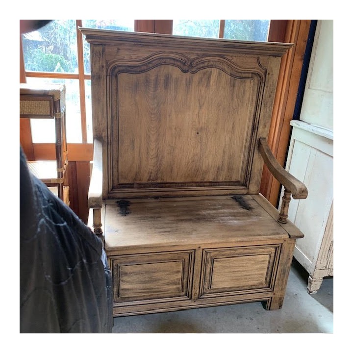 Entrance Bench French Oak Antique