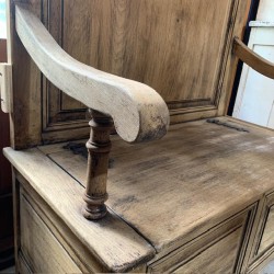 SOLD C19th French Oak Hall Bench