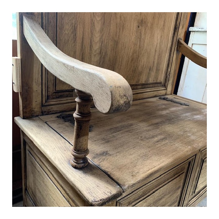C19th French Oak Hall Bench