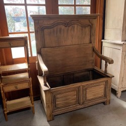 SOLD C19th French Oak Hall Bench