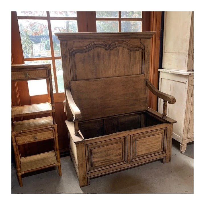 C19th French Oak Hall Bench