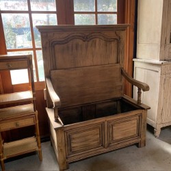 C19th French Oak Hall Bench