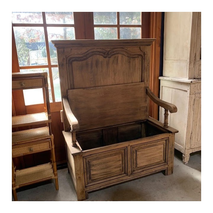 C19th French Oak Hall Bench