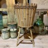 French Vintage Bamboo Cache Pot