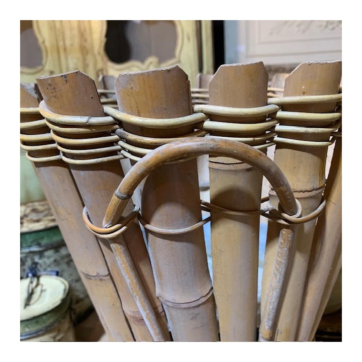 French Vintage Bamboo Cache Pot