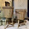 French Vintage Bamboo Cache Pot