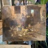 C19th French Oil on Canvas Le Poulailler