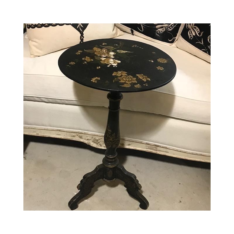 C19th French Napoleon III Tilt Top Chinoiserie Table