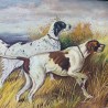 C19th Oil on Canvas Hunting Dogs