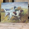 C19th painting Pair of hunting dogs